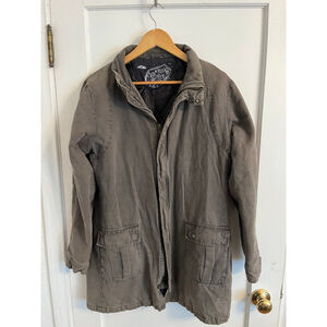 Sitka Linen/Cotton Blend Jacket Womens Size Large Full Zip Olive Green